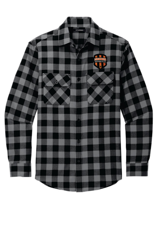 Oregon SC Port Authority Buffalo Check Flannel. Men, Women