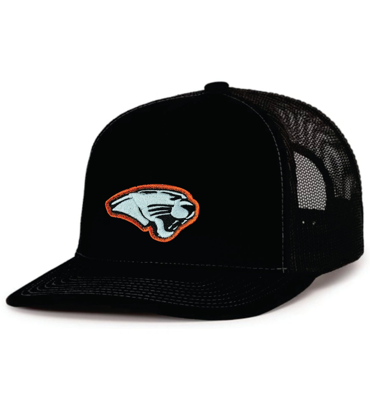 Snap Back Trucker Hat with Embroidered Panther Logo 3 Options