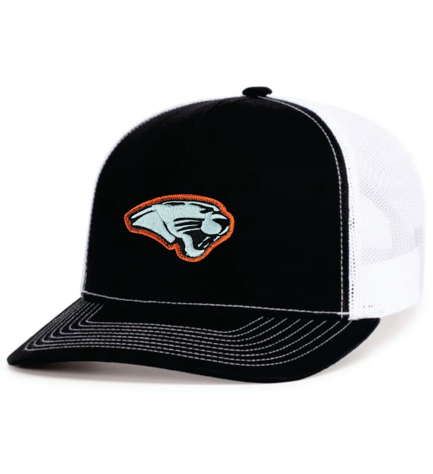 Snap Back Trucker Hat with Embroidered Panther Logo 3 Options