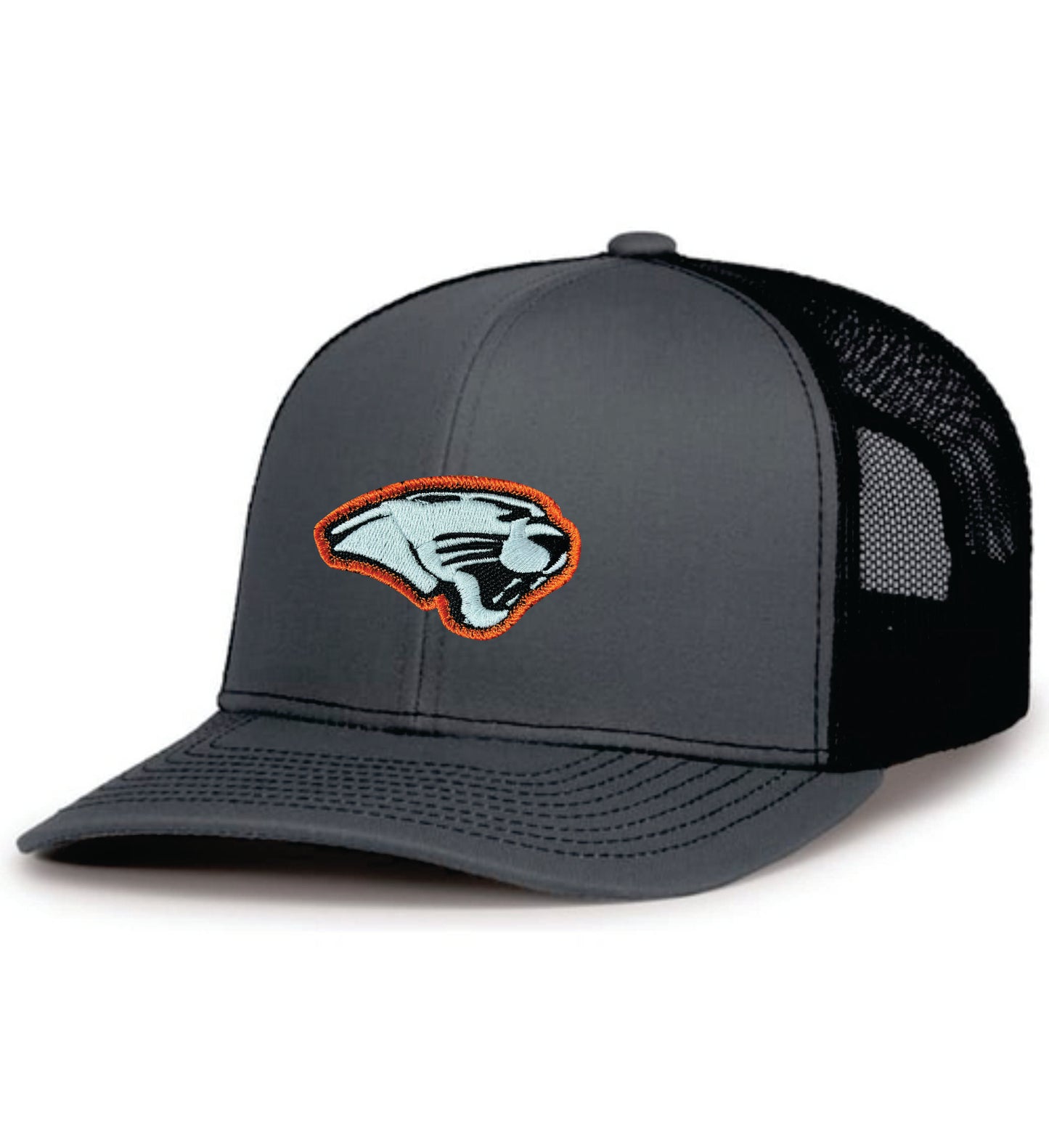 Snap Back Trucker Hat with Embroidered Panther Logo 3 Options