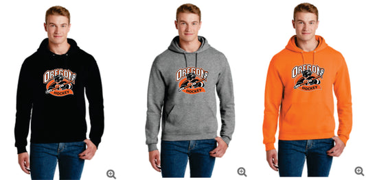 Oregon Panthers Hockey Digital Print Pullover Hoodie Orange, Black or Gray v1,  Unisex/ Youth