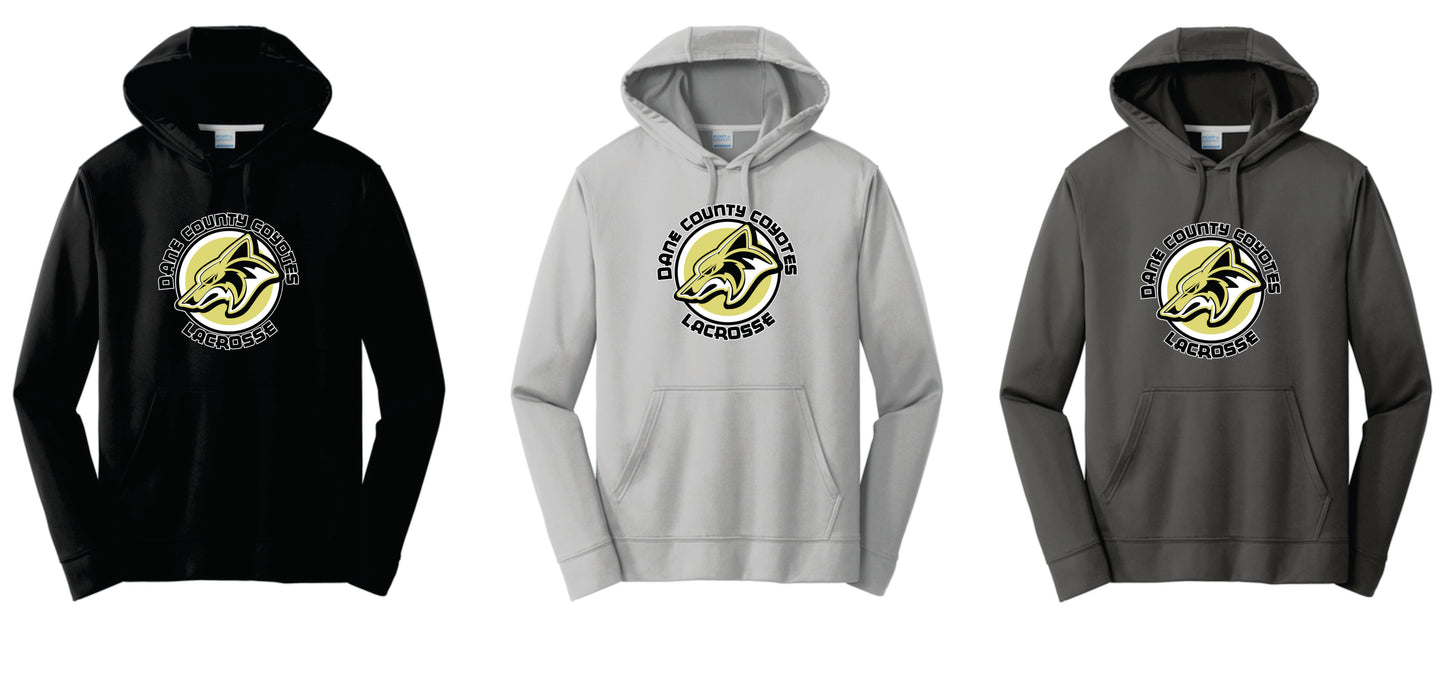 Coyotes Performance Hoodie.  Adult and Youth Sizes