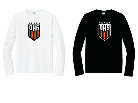 OHS BS Long Sleeve Performance Tee.  Black, White. Unisex and Youth Sizes V1