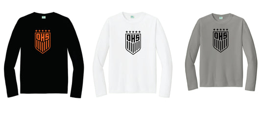 OHS BS Long Sleeve Performance Tee.  Black, White. Unisex and Youth Sizes V2