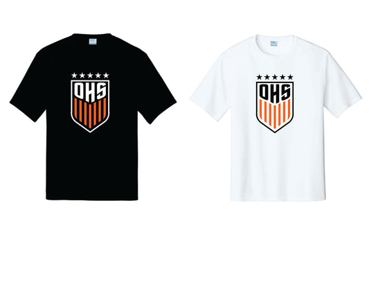 OHS BS Performance Tee with Digital Print. Black,, White. Women's Sizes
