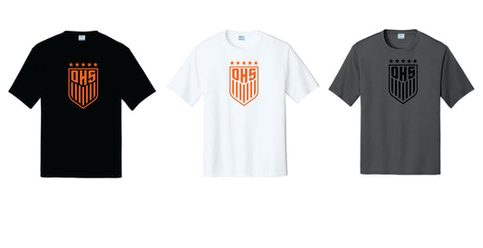 OHS BS Performance Tee with Digital Print. Black,, White. Women's Sizes V2