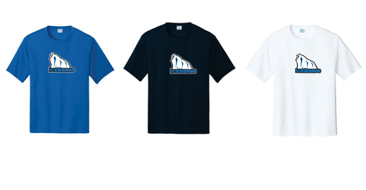 Icebergs Performance Tee. Unisex Women  and Youth Sizes