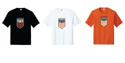OHS BS Performance Tee with Digital Print. Black,Orange, White. Unisex and Youth Sizes