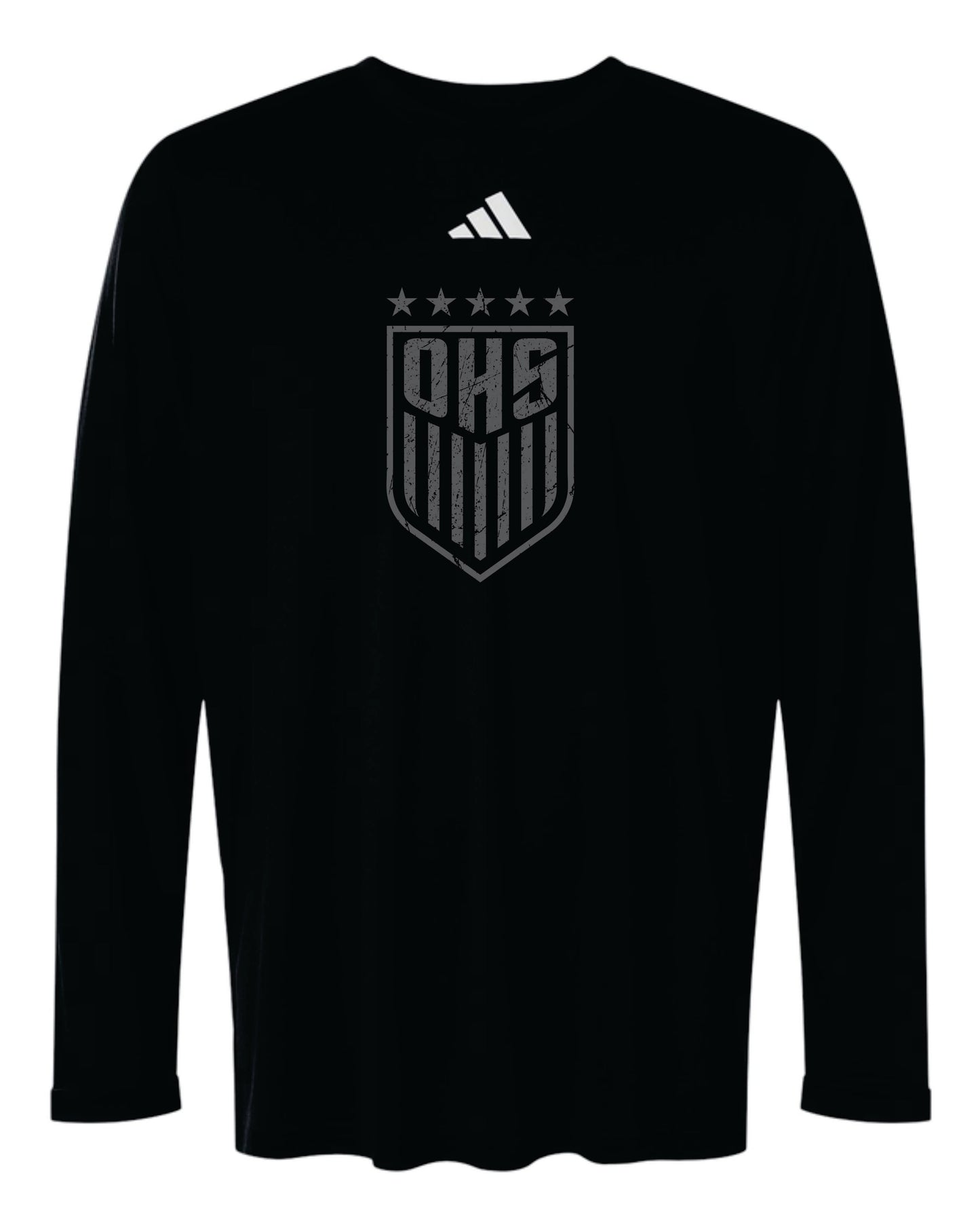 OHS BS Adidas Pregame Long Sleeve T-Shirt. Men, Women Distressed Logo
