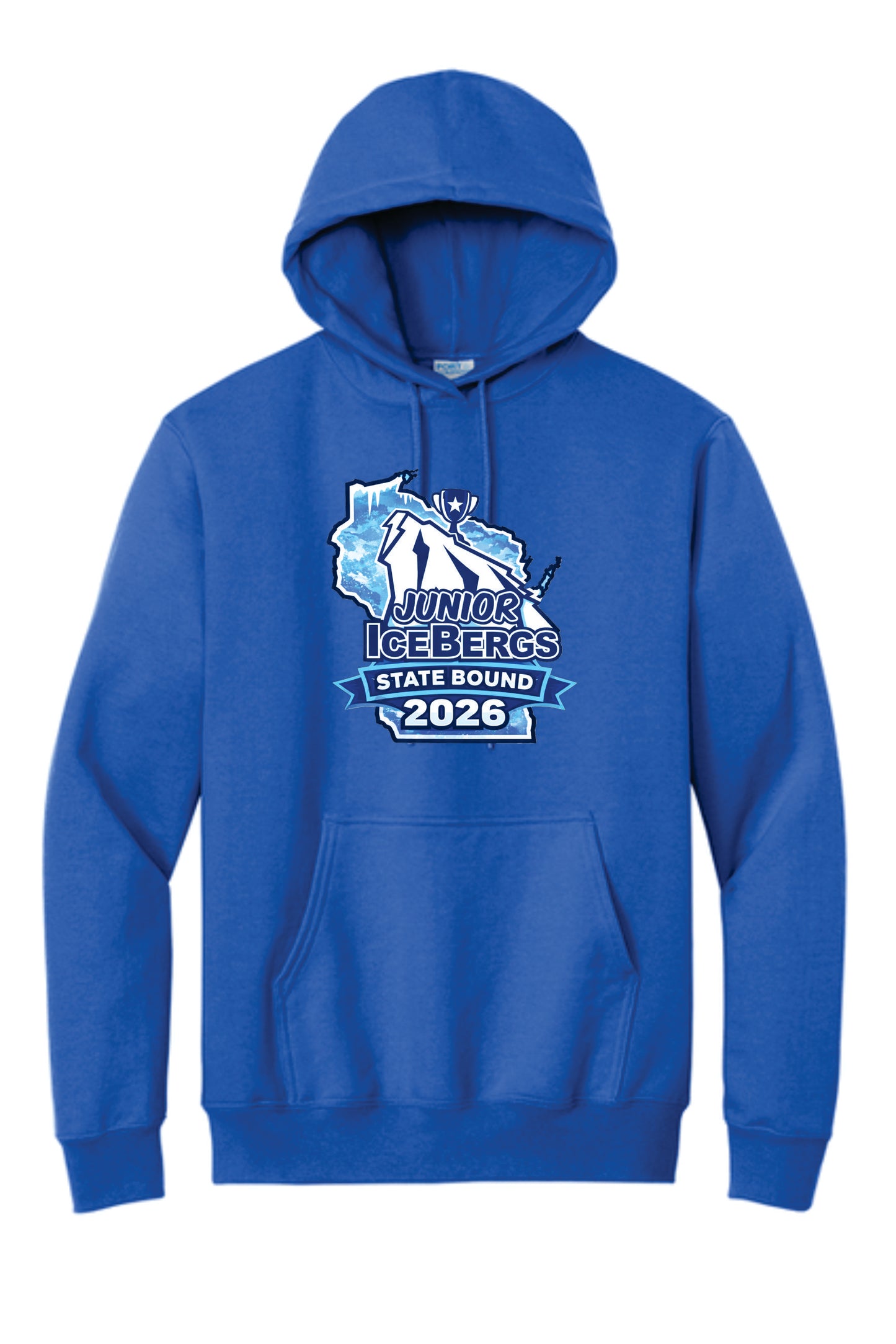 Jr Icebergs State Bound 2026 Cotton Blend Hoodie. Unisex and Youth Sizes