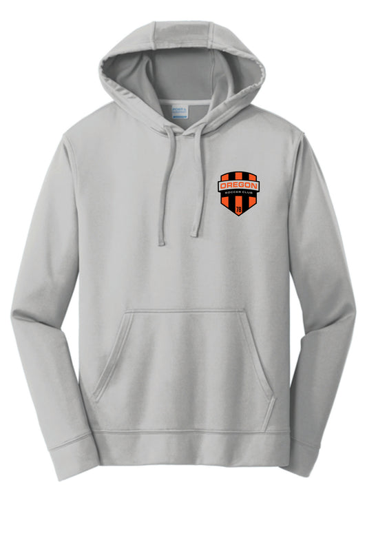 Oregon SC Performance Hoodie. Left Chest Sublimated Design. Adult and Youth Sizes