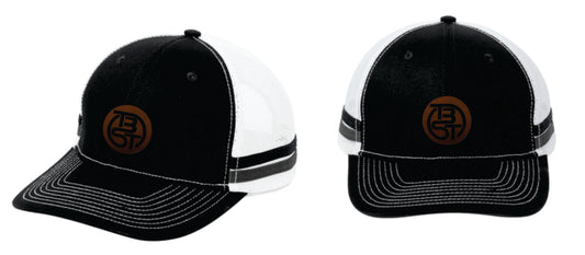 TBST 2-Stripe Trucker Hat with Leatherette Patch