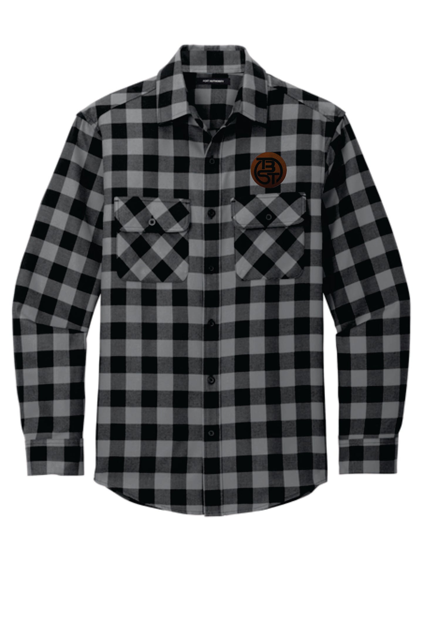 TBST Port Authority Buffalo Check Flannel. Men, Women with Leatherette Patch