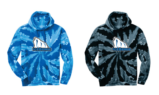 Icebergs  Tie Dye Hoodie.  Adult and Youth Sizes
