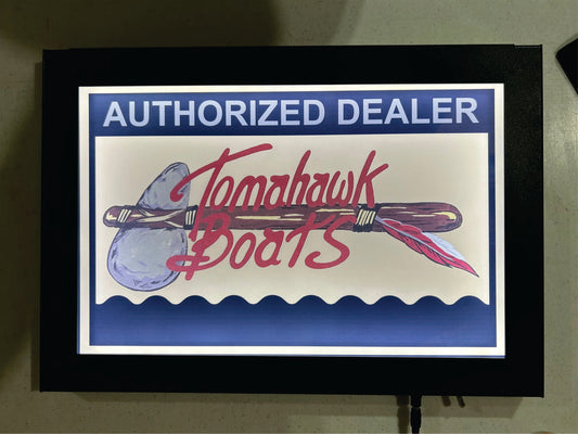 Tomahawk Boats Lighted sign