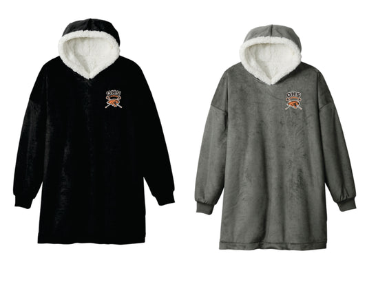 OHS Boys Lacrosse Wearable Blanket with embroidered logo OHS1