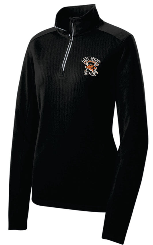 Lacrosse Coaches Sport-Tek® Women's Sport-Wick® Textured 1/4-Zip Pullover Coaches Coaches CV1