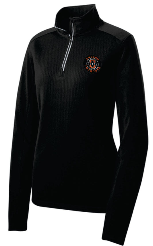 Lacrosse Coaches Sport-Tek® Women's Sport-Wick® Textured 1/4-Zip Pullover Coaches CV2