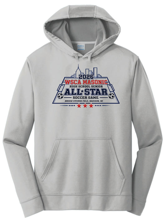 2026 WSCA All-Star Game Performance Hoodie Unisex sizes.