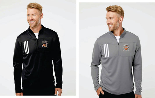 OHS Boys Lacrosse Adidas - 3-Stripes Double Knit Quarter-Zip Pullover Men Ohs1