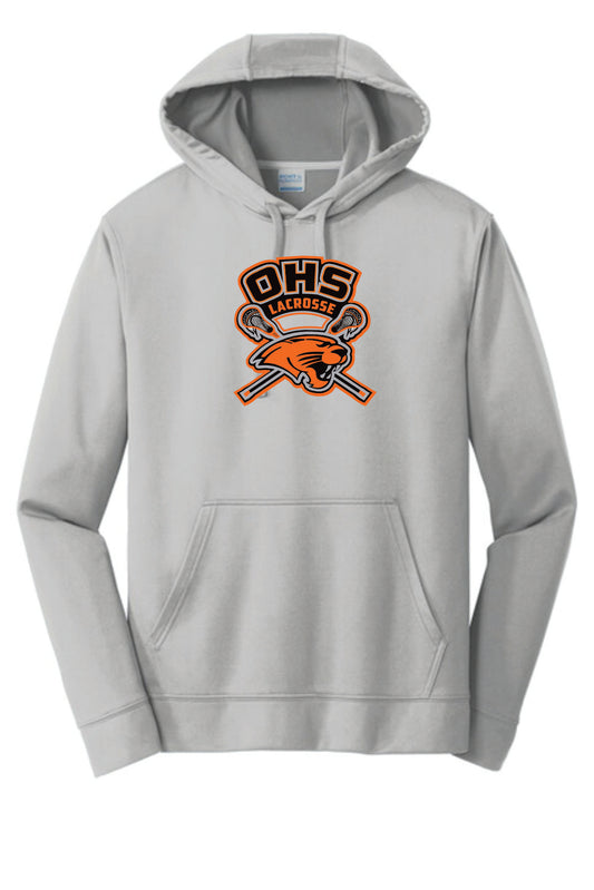 OHS Boys Lacrosse Sublimated Performance Hoodie. Silver. Adult and Youth Sizes  OHS1