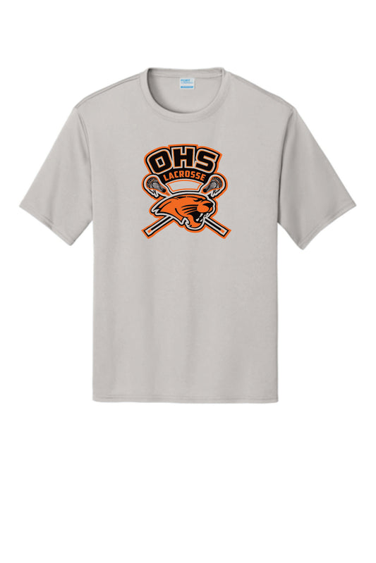 OHS Boys Lacrosse  Sublimated Performance Tee. Silver. Unisex Women  and Youth Sizes OHS1