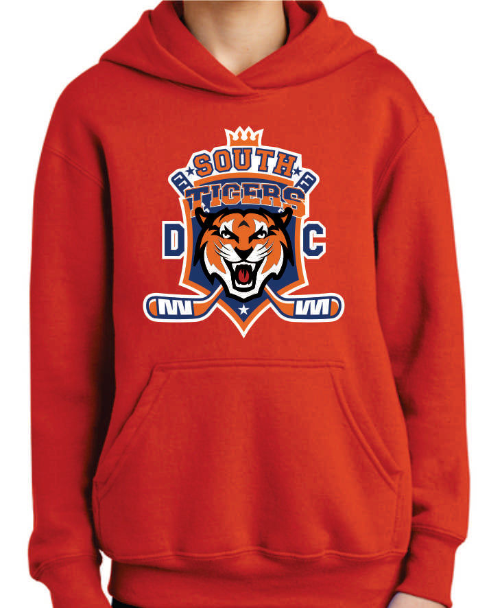 DC Tigers Orange Hoodie Sweatshirt, Youth/ Adult